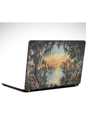 Dekolata Peri Kızı Ağaçlar Laptop Sticker