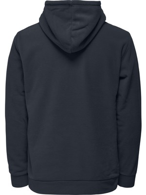 Only & Sons Kapüşon Yaka Koyu Lacivert Erkek Sweatshirt 22022626_ONSNIKOLAI Reg Fleece Hood