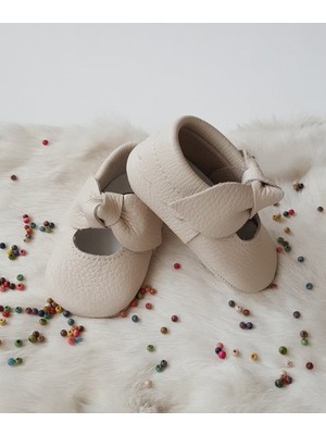 Hodore Alice Hakiki Deri Bebek Makosen Ekru