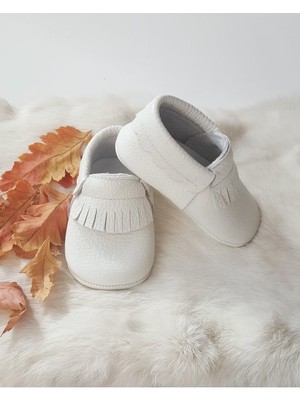 Hodore Rocco Beyaz Deri Bebek Makoseni Yumuşak ve Nefes Alabilir Özellikte El Yapımı