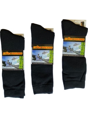 Istikamet  Askeri Kışlık Çorap Siyah 3'lü