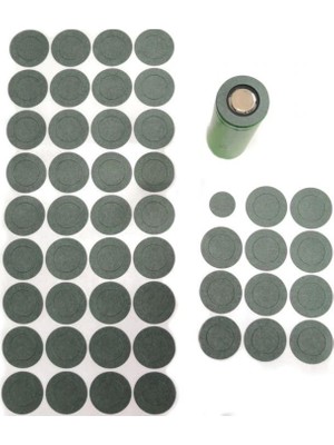 Hobi Mekatronik 18650 Pil Üst Izolasyon Conta Kağıdı (120 Adet) Koyu Yeşil