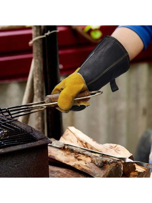 Hayuu Mutfak Ev Mikrodalga Fırın Eldiven Isı Yalıtımlı Barbekü Pişirme Yüksek Sıcaklığa Dayanıklı Bbq Eldiven (Yurt Dışından)