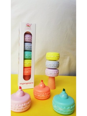 Elavra Macaron 6'lı Fosforlu Kalem
