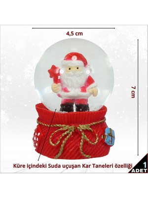 Su Içinde Uçuşan Kar Taneli, 7cm x 4,5cm Kar Küresi - 1 Adet