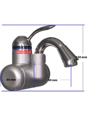Sıcak Musluk Su Isıtıcı Termal Şofben Musluk