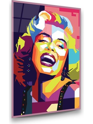 Glass Art Marilyn Monroe Dikey Cam Tablo