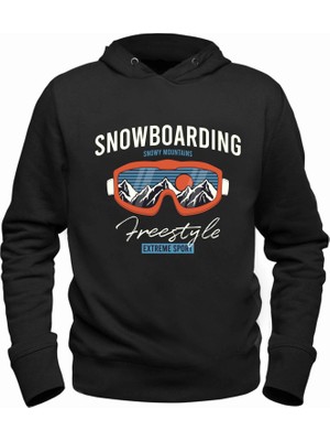 Alfa Tshirt Freestyle Snowboard Siyah Sweatshirt