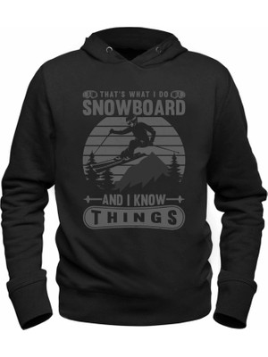 Alfa Tshirt Snowboard And I Know Siyah Sweatshirt