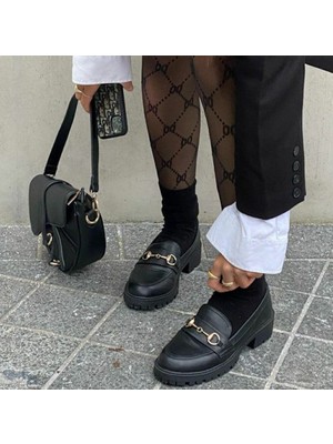 Bolero Roll Top Lastiksiz Kadın Siyah Bambu Soket Çorap