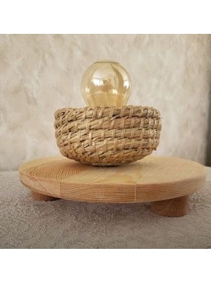 Dekorum Doğal Ahşap Mini Ayaklı Sofra Nihale  Sunumluk