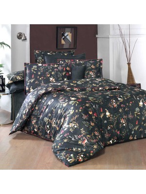 Sarev Jenny Saten Çift Kişilik Nevresim Takımı - Antrasit