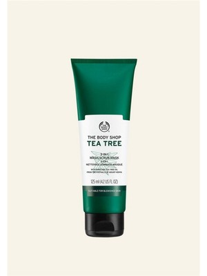 The Body Shop Çay Ağacı 3'ü 1 Arada Temizleyici Scrub Maske