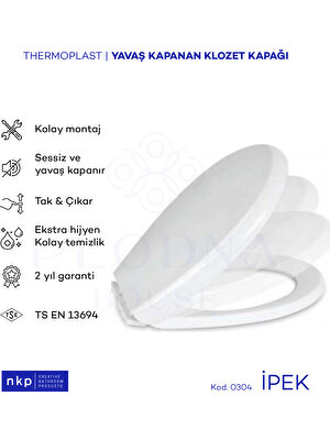 Plodna House İpek Oval Form Yavaş Kapanan Klozet Kapağı