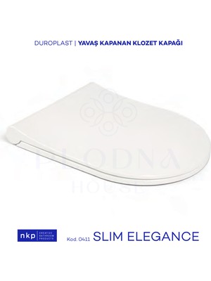 Plodna House Slim Elegance D-Form Duroplast Yavaş Kapanan Klozet Kapağı