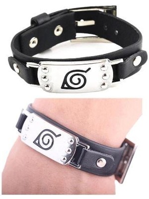 Hd Marketim Bileklik Naruto Cosplay Aksesuarları Suni Deri Sembol Bilezik Bileklik