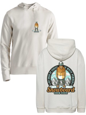 Alfa Tshirt Snowboard Snow Rider Ekru Swaetshirt