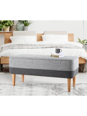 Lorence Home Randler Bench Puf - Gri