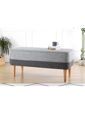 Lorence Home Randler Bench Puf - Gri