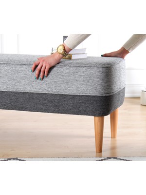 Lorence Home Randler Bench Puf - Gri