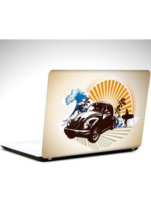 Araba Güneş Sörf Laptop Sticker