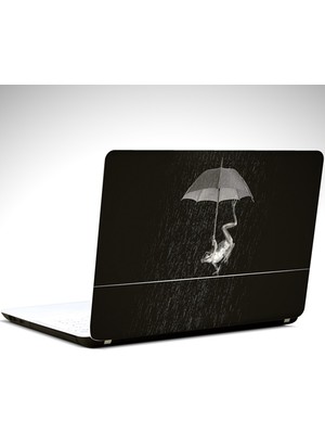 Şemsiyeli Kurbağa Laptop Sticker