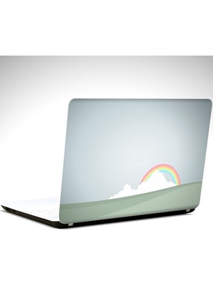 Bulut ve Gökkuşağı Laptop Sticker