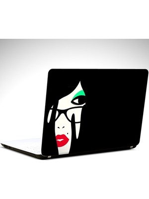 Girl Face Laptop Sticker