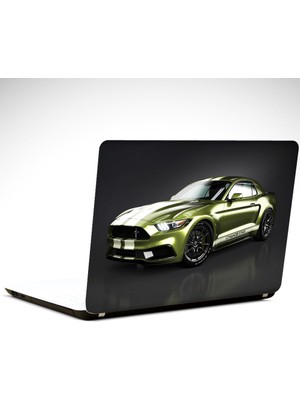 Yeşil Ford Mustang Laptop Sticker