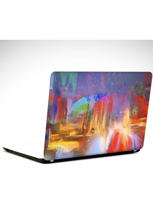 Işıklı Renkler Soyut Laptop Sticker