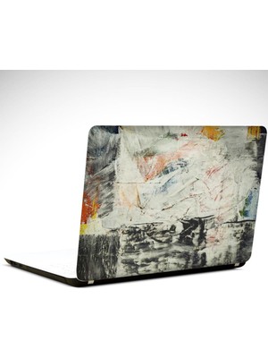 Gri Beyaz Soyut Laptop Sticker