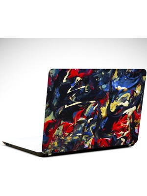 Kırmızı Siyah Soyut Laptop Sticker