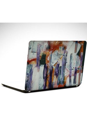 Mor Şeritler Laptop Sticker