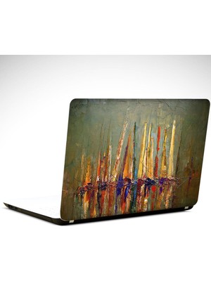 Renkli Yelkenliler Laptop Sticker