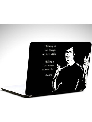 Bruce Lee Siyah Beyaz Laptop Sticker