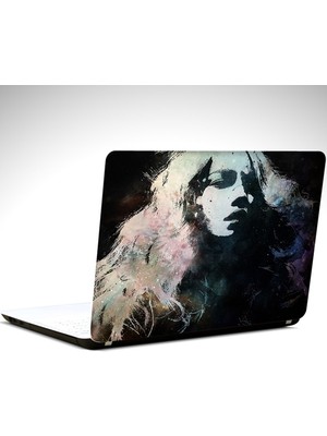Siyah Beyaz Laptop Sticker