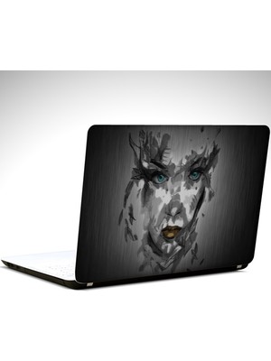 Girl Face Laptop Sticker