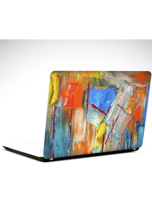 Turuncu Renkler Soyut Laptop Sticker