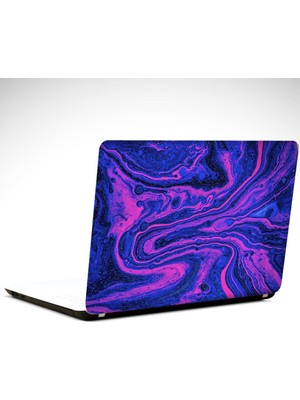 Mor ve Pembe Soyut Laptop Sticker