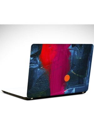Mavi ve Pembe Soyut Laptop Sticker