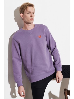 WRANGLER Erkek Regular Fit Normal Kesim Pamuk Bisiklet Yaka Sweatshirt