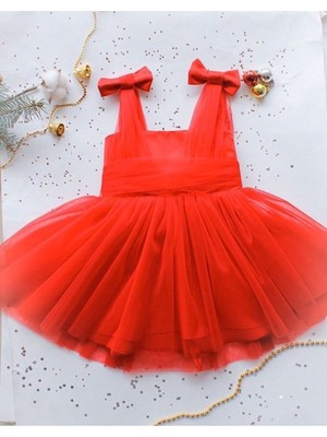 GNL Butik Tasarım Kız Çocuk Fiyonklu Elbise