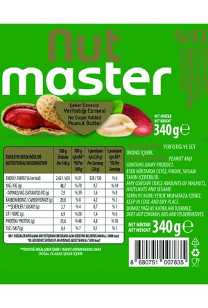 Nut Master % 100 Yer Fıstığı Ezmesi 700 gr