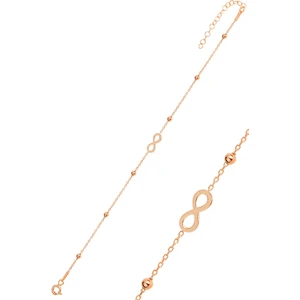 Söğütlü Silver Gümüş Rose Top Top Zincirli Sonsuzluk Bileklik