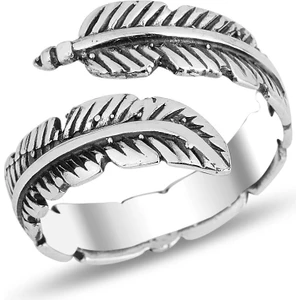 Söğütlü Silver Gümüş Üstten Ayarlamalı Tüy Yüzük
