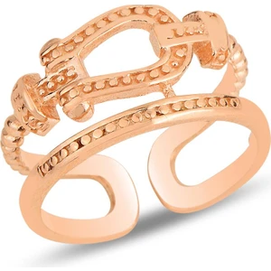 Söğütlü Silver Gümüş Rose Kemer Modeli Ayarlamalı Yüzük