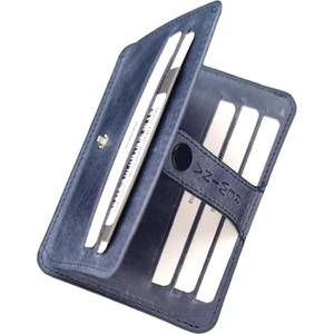 9052 Hakiki Gercek Deri Çıtçıtlı Ince Unisex Cüzdan & Kartlık 9052