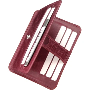 9052 Hakiki Gercek Deri Çıtçıtlı Ince Unisex Cüzdan & Kartlık