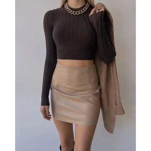 Bej, Suni Deri, Beli Lastikli Dar Minietek