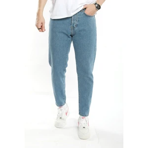 The Trend Man Mavi Taşlamasız Boyfriend Jeans Pantolon